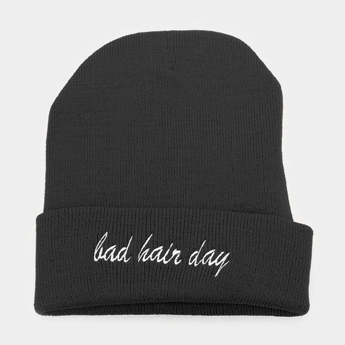 HATEGORY "Bad Hair Day" Soft Solid Color Beanie