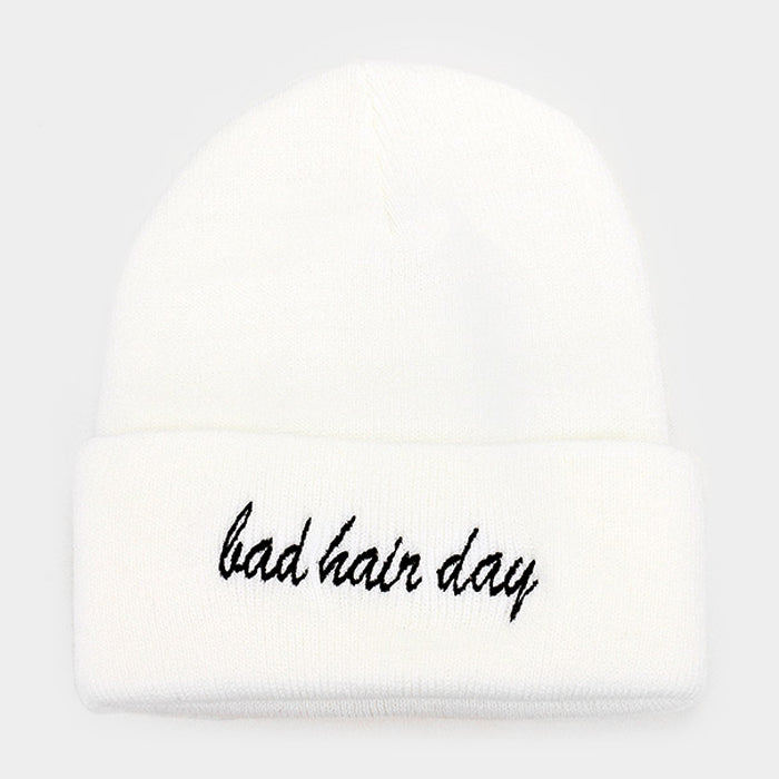 HATEGORY "Bad Hair Day" Soft Solid Color Beanie