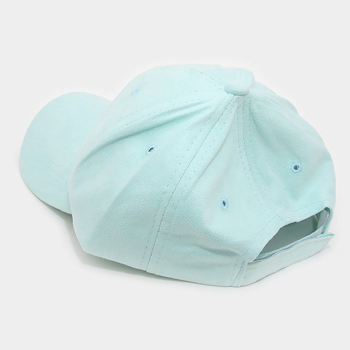 HATEGORY Faux suede baseball cap