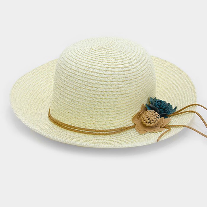 HATEGORY Flower detail straw paper hat