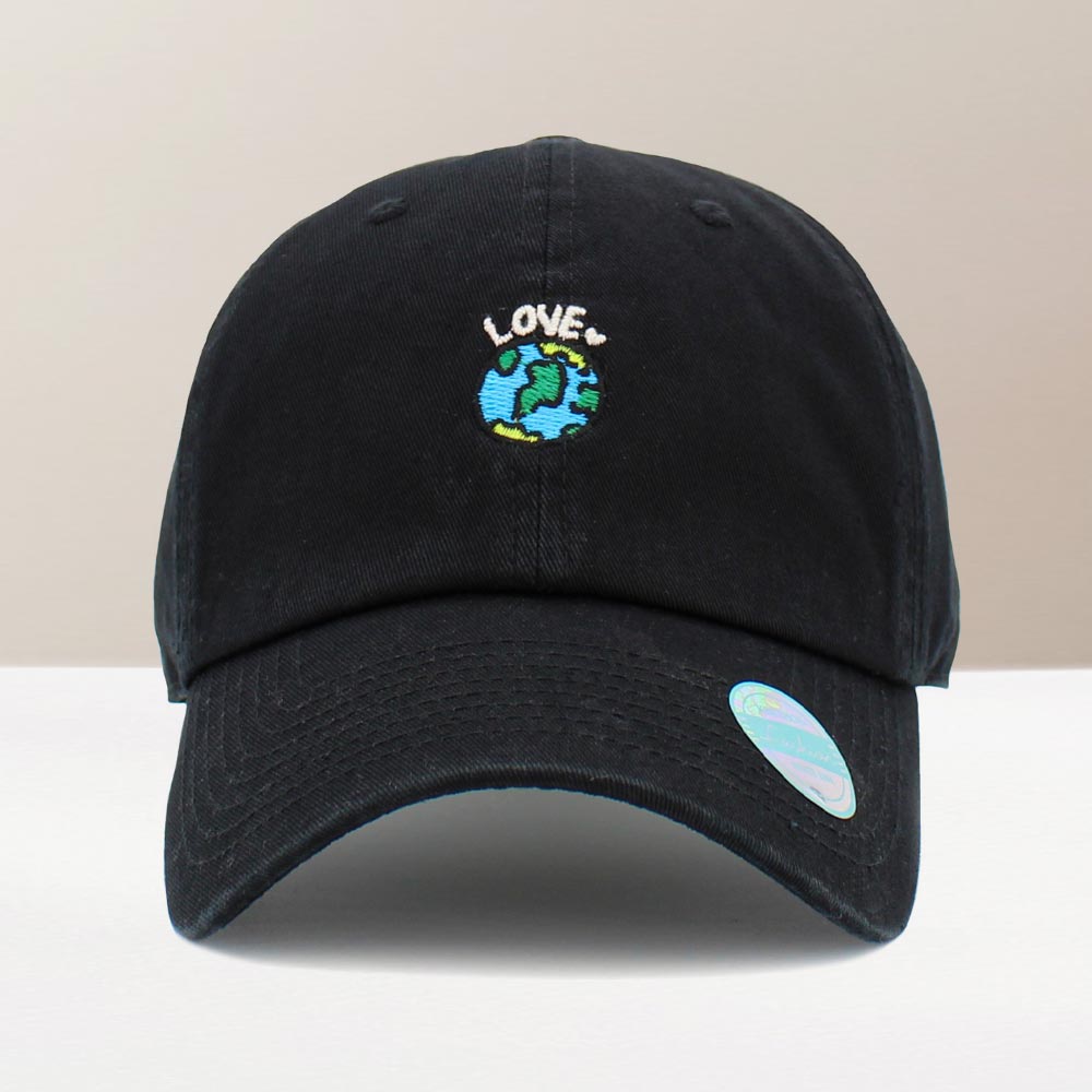 HATEGORY Love Earth Embroidered Baseball Cap