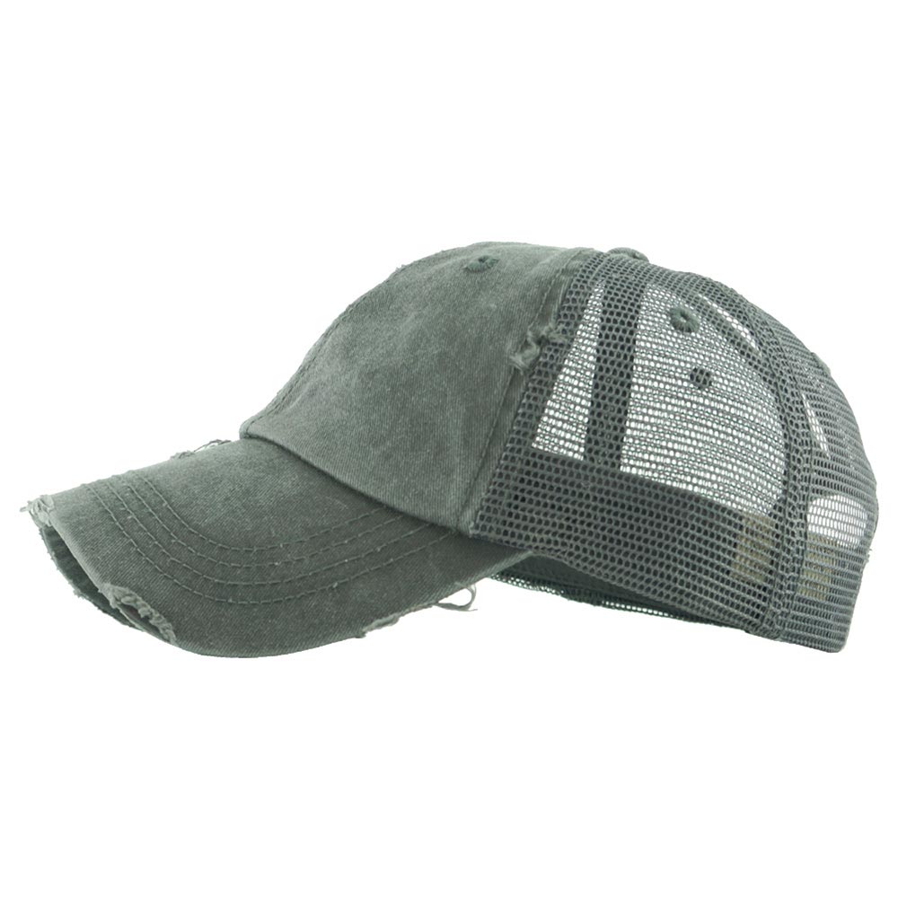 HATEGORY Vintage Mesh Back Ponytail Baseball Cap