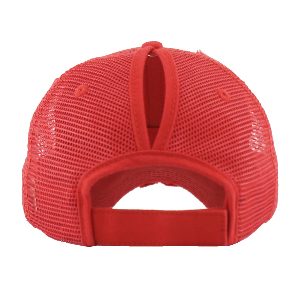 HATEGORY Vintage Mesh Back Ponytail Baseball Cap