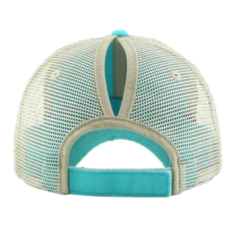 HATEGORY Vintage Mesh Back Ponytail Baseball Cap