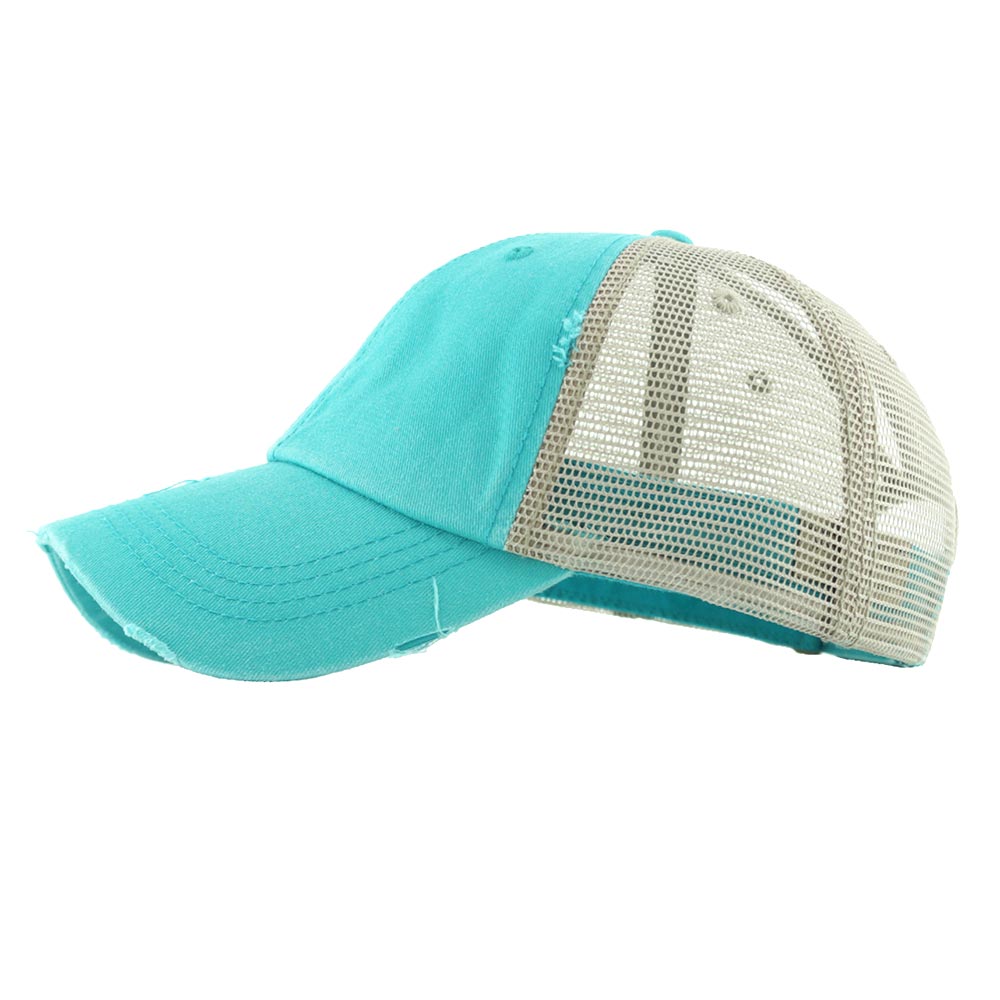 HATEGORY Vintage Mesh Back Ponytail Baseball Cap