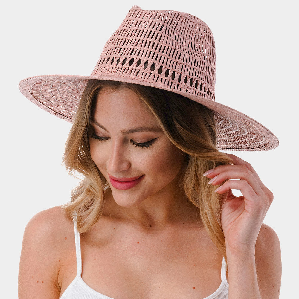 HATEGORY Woven Straw Panama Hat