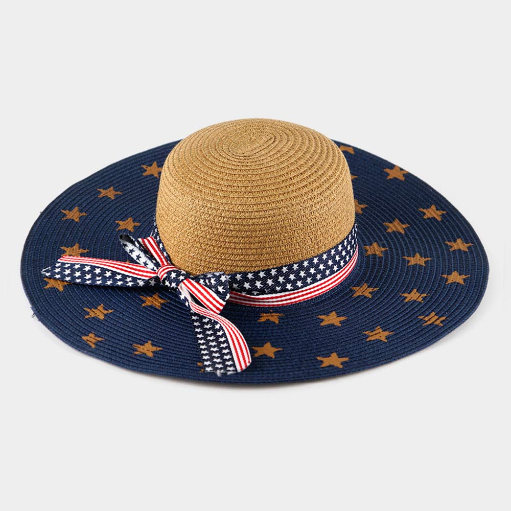 HATEGORY American Flag Floppy Summer Sun Hat