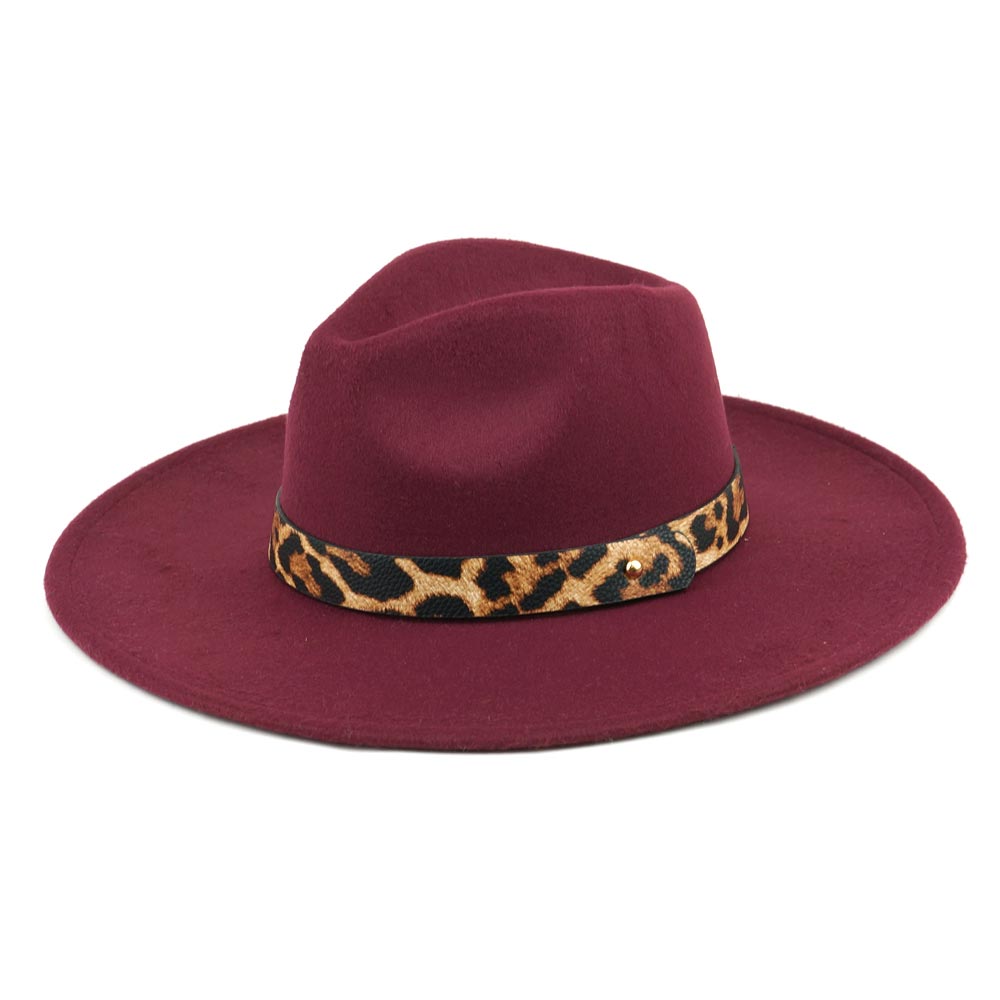 HATEGORY Leopard Pattern Pointed Panama Hat
