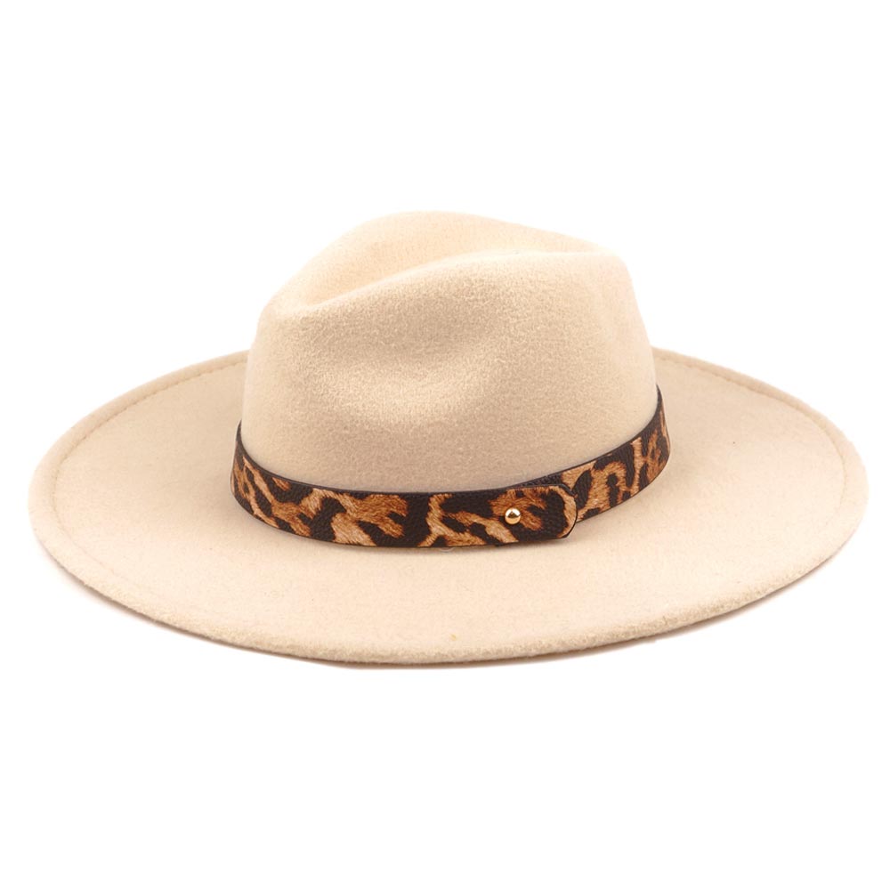 HATEGORY Leopard Pattern Pointed Panama Hat