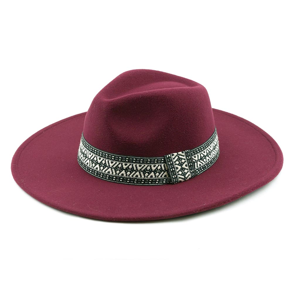HATEGORY Boho Pattern Pointed Panama Hat