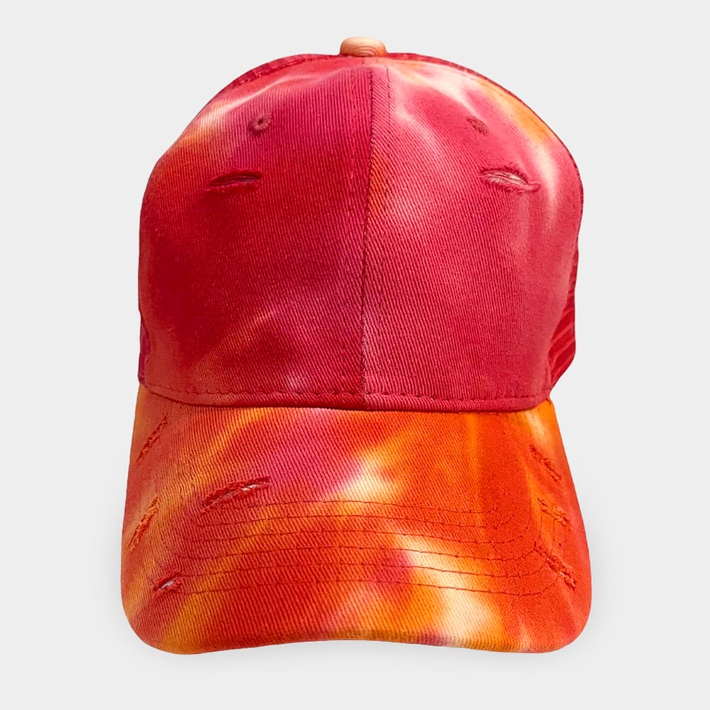 HATEGORY Tie Dye Mesh Back Vintage Baseball Cap