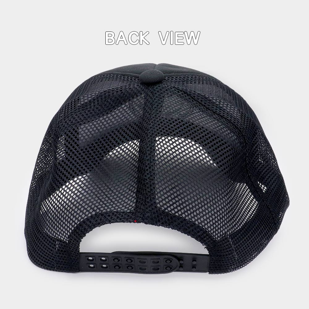 HATEGORY Smile Accented Mesh Back Baseball Cap