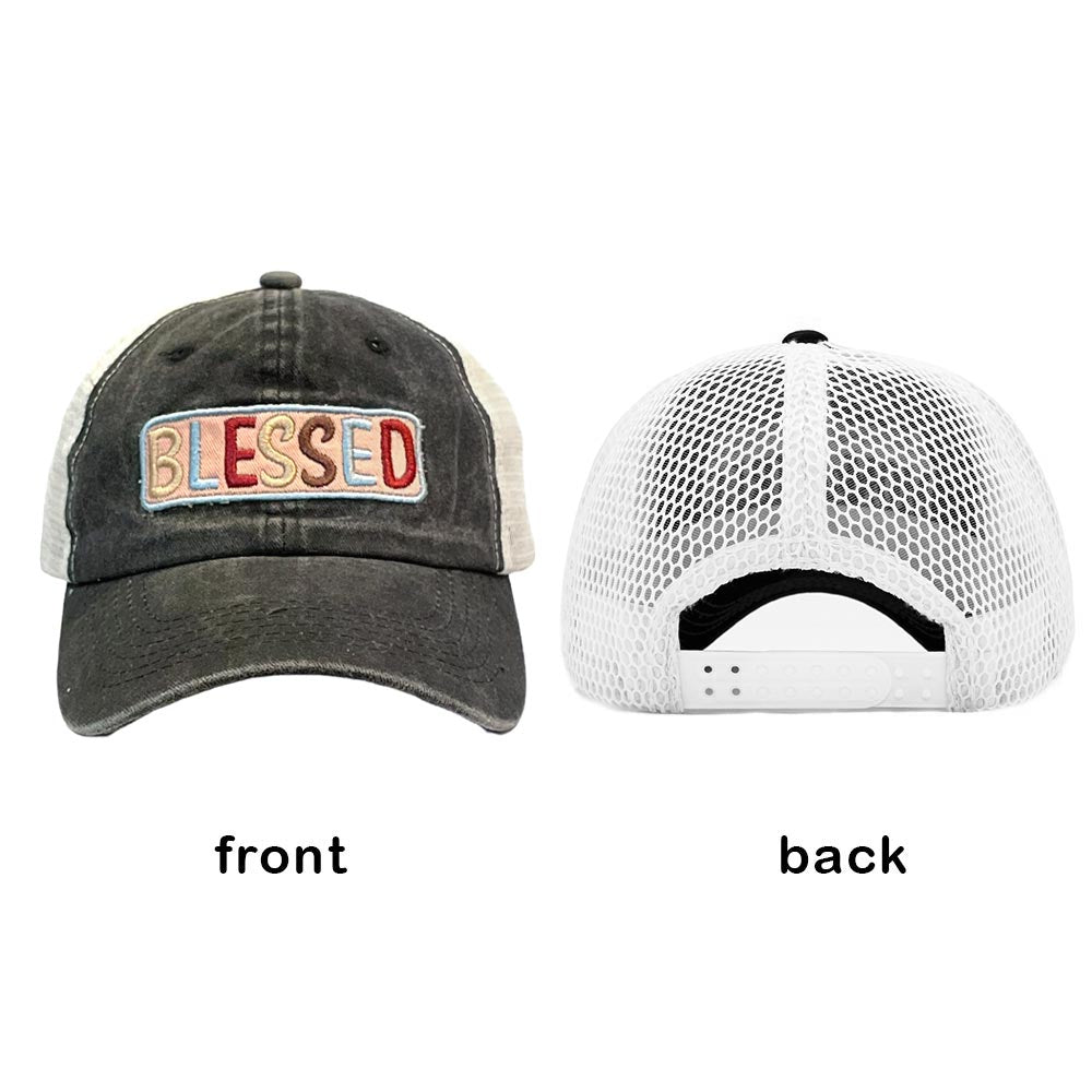 HATEGORY BLESSED Message Mesh Back Baseball Cap