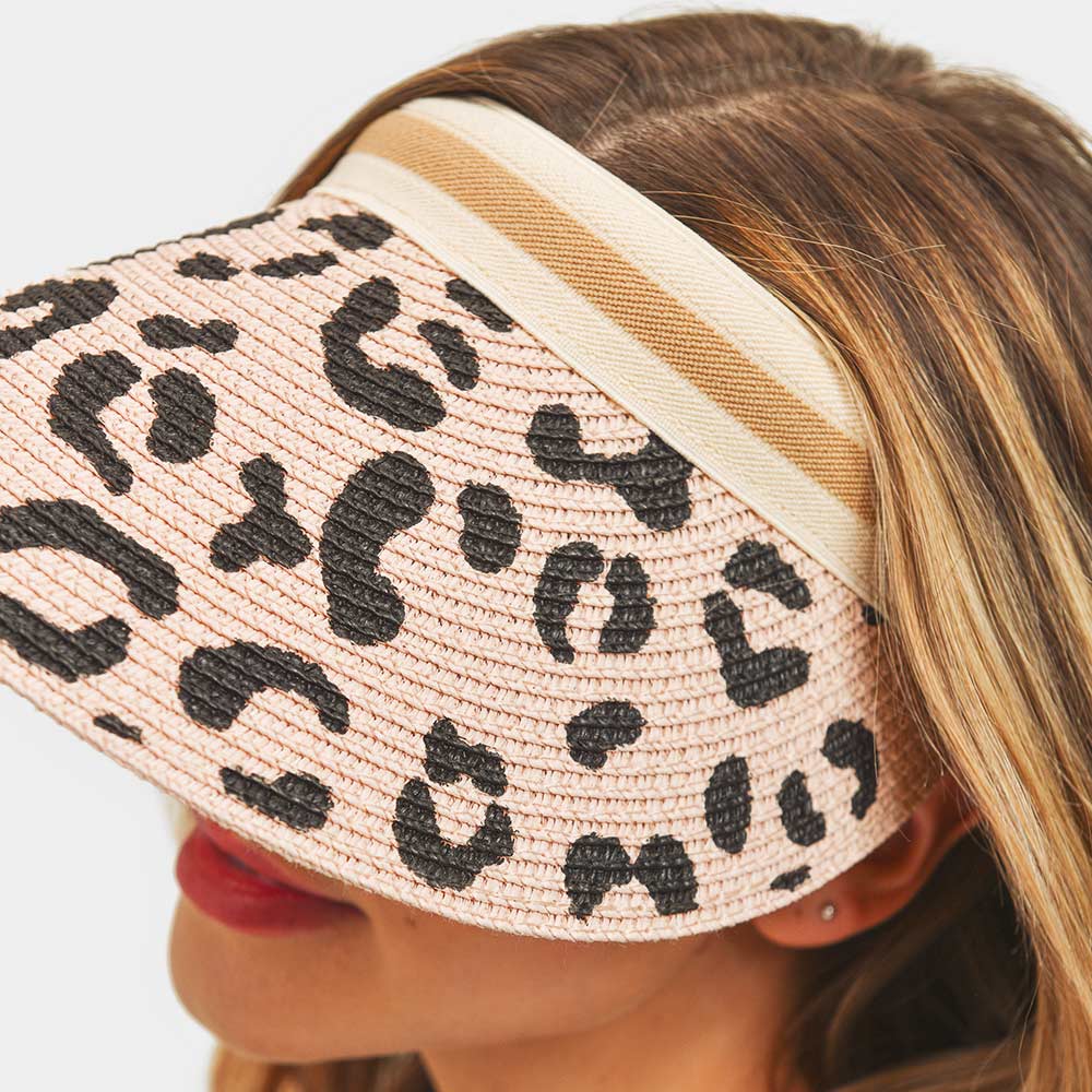 HATEGORY Leopard Patterned Visor Hat