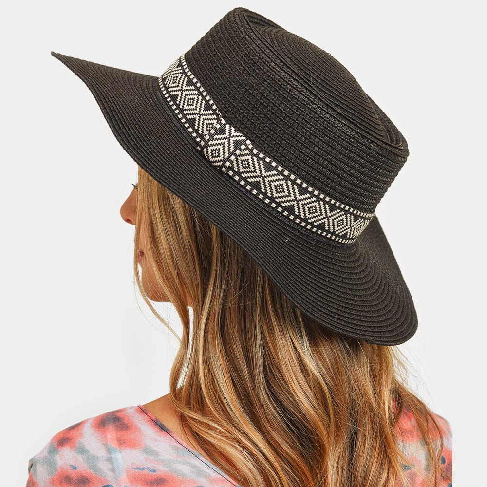 HATEGORY Tribal Band Panama Sun Hat