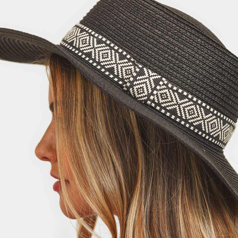 HATEGORY Tribal Band Panama Sun Hat