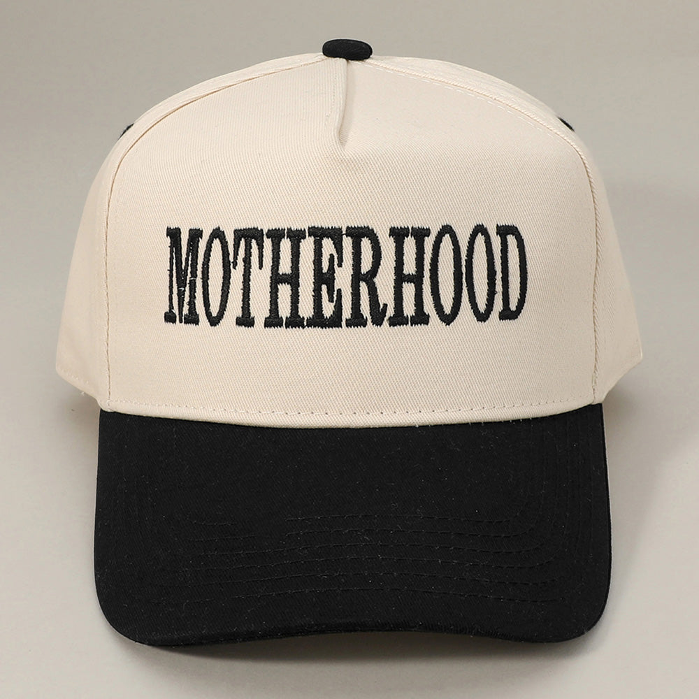 HATEGORY MOTHERHOOD Message Embroidered Baseball Cap