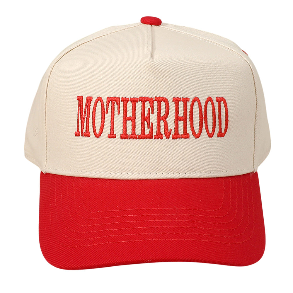 HATEGORY MOTHERHOOD Message Embroidered Baseball Cap