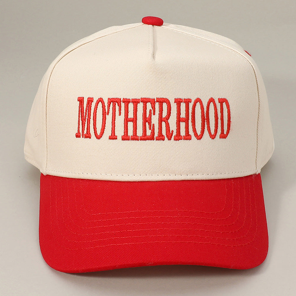 HATEGORY MOTHERHOOD Message Embroidered Baseball Cap