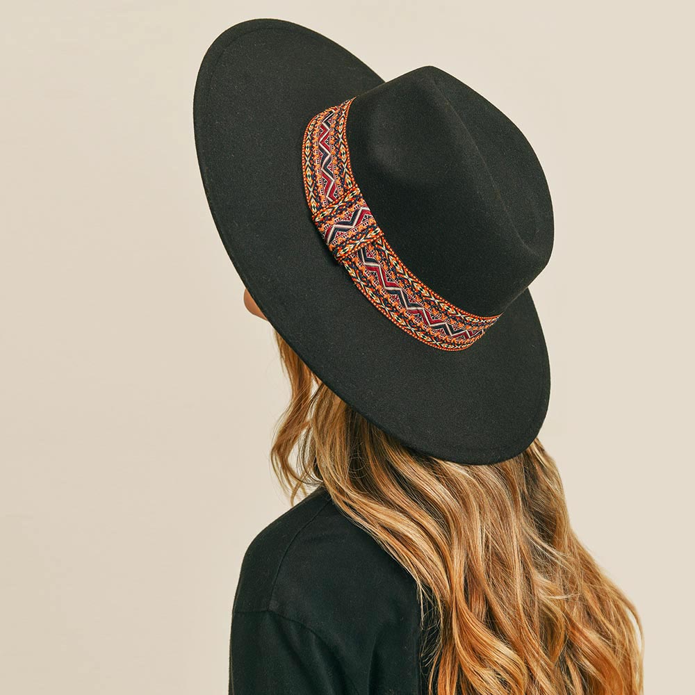 HATEGORY Aztec Band Panama Hat