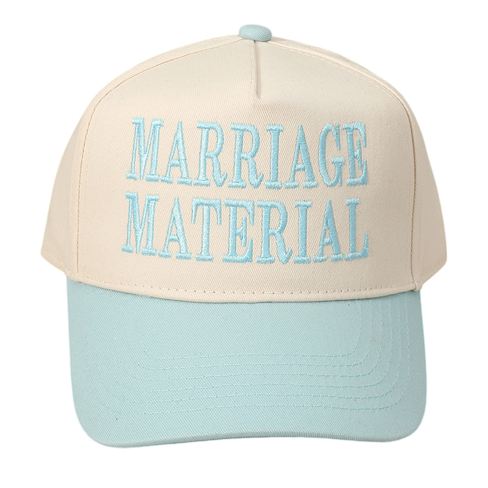 HATEGORY MARRIAGE MATERIAL Message Embroidered Baseball Cap