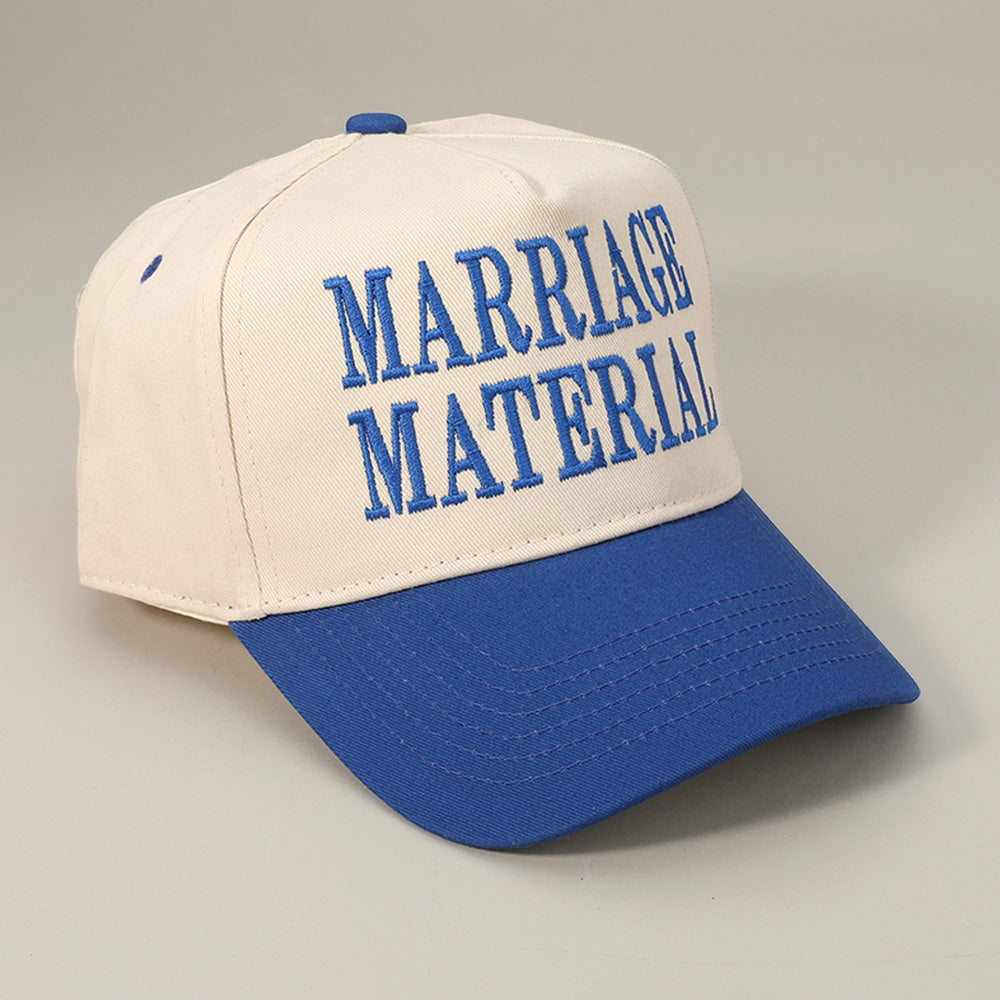 HATEGORY MARRIAGE MATERIAL Message Embroidered Baseball Cap