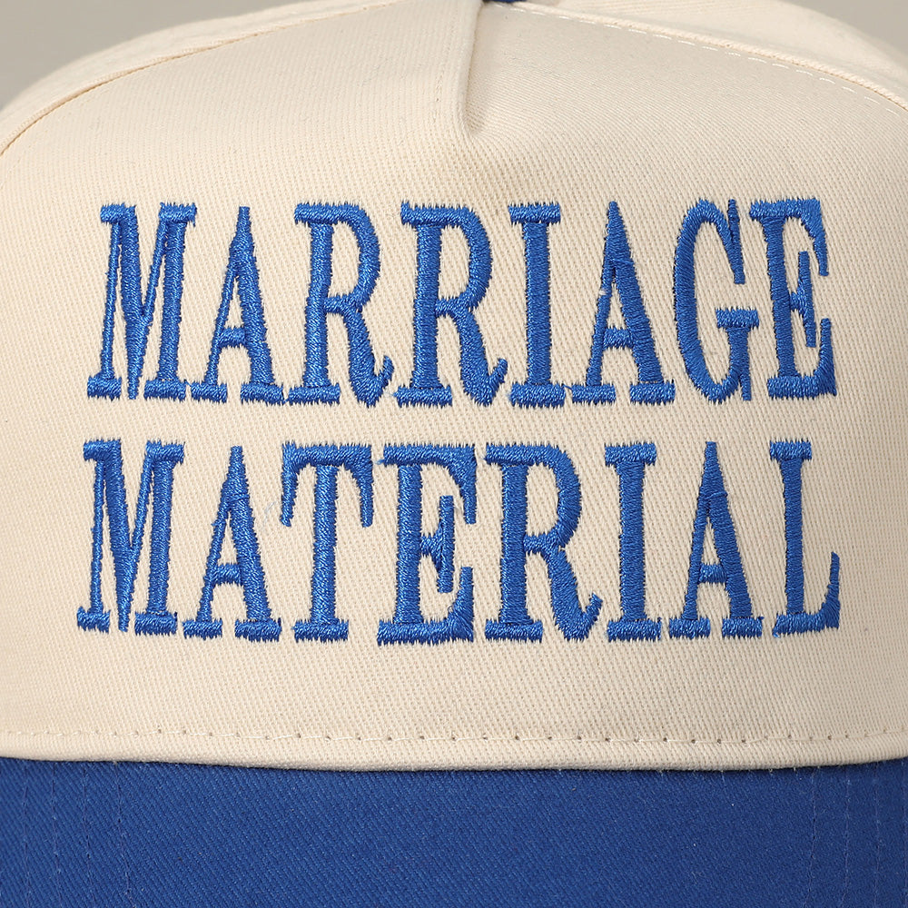 HATEGORY MARRIAGE MATERIAL Message Embroidered Baseball Cap