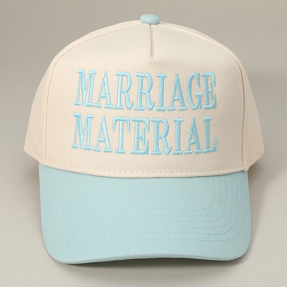 HATEGORY MARRIAGE MATERIAL Message Embroidered Baseball Cap