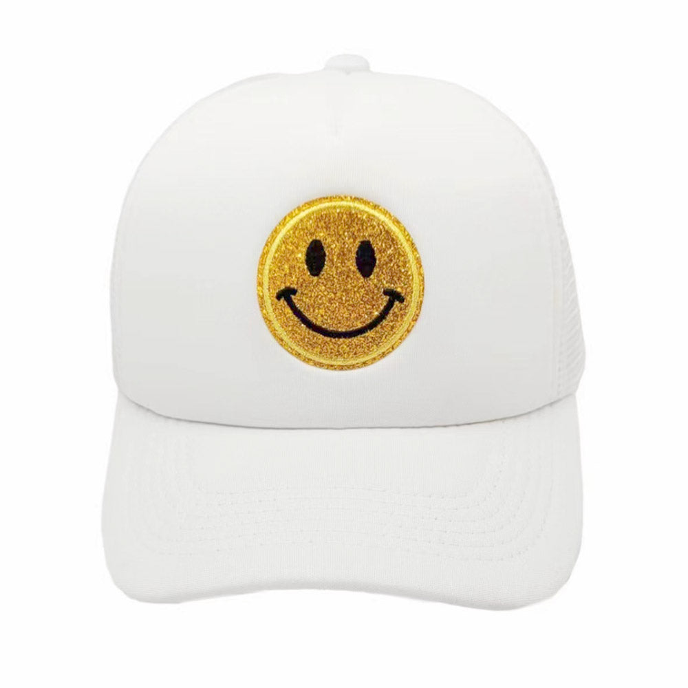 HATEGORY Smile Accented Mesh Back Baseball Cap