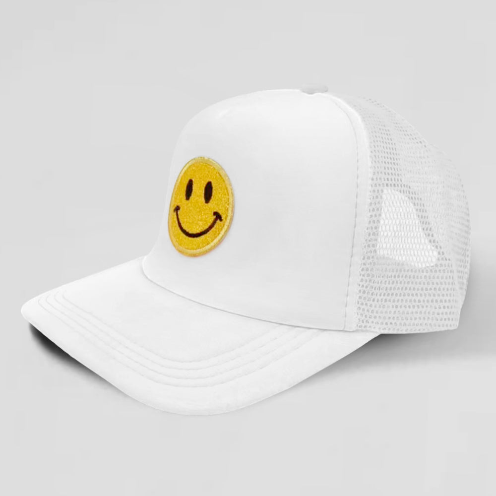 HATEGORY Smile Accented Mesh Back Baseball Cap