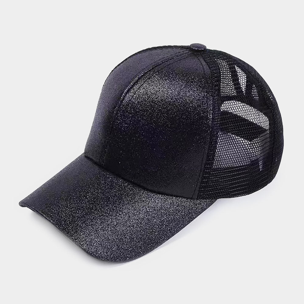 HATEGORY Shimmery Mesh Back Baseball Cap