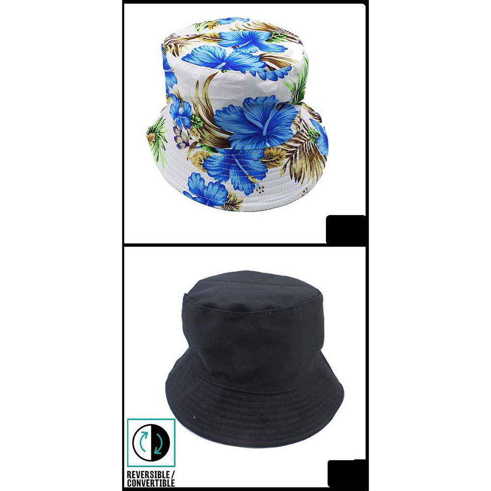 HATEGORY Reversible Floral Print Bucket Hat
