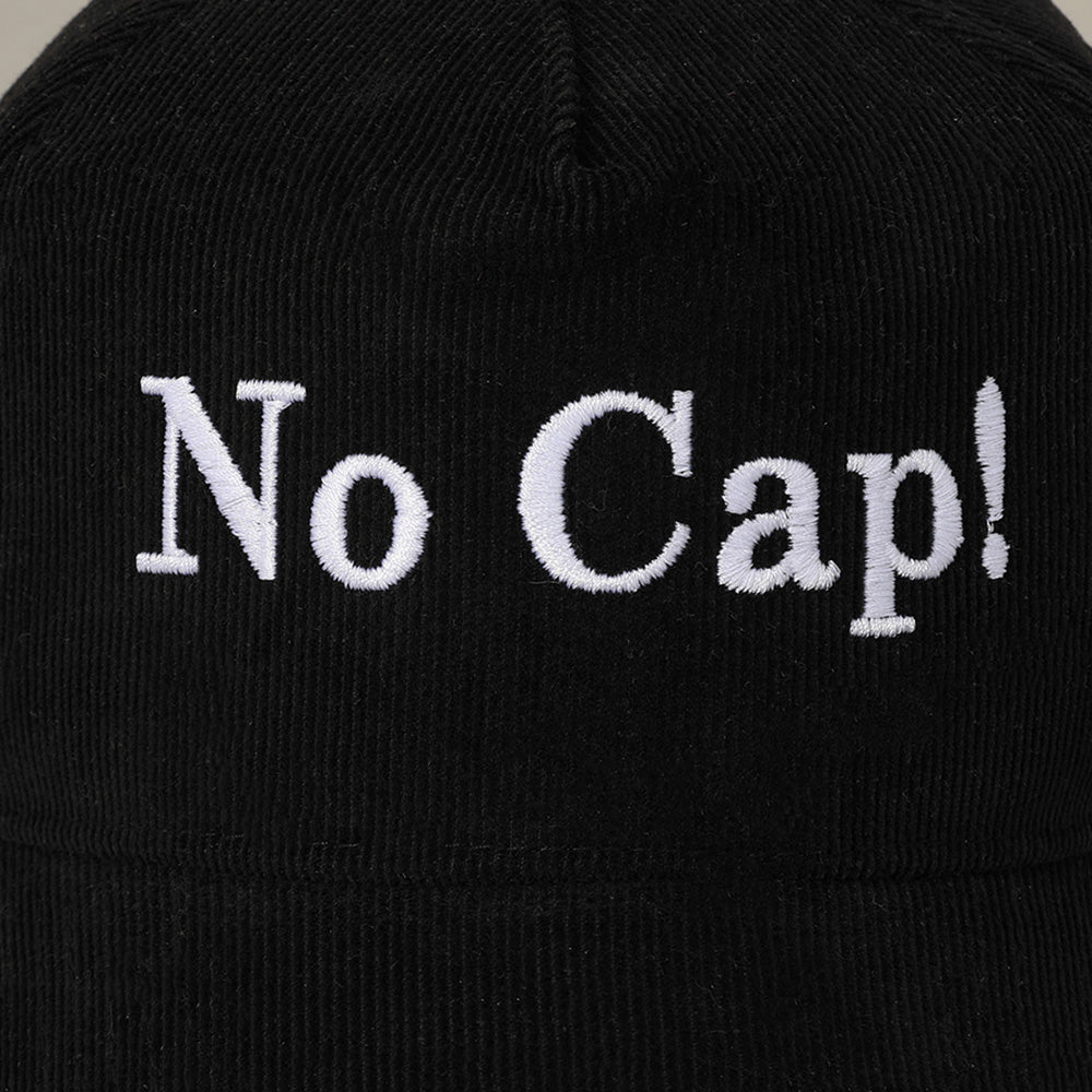 HATEGORY NO CAP! Message Embroidered Corduroy Baseball Cap