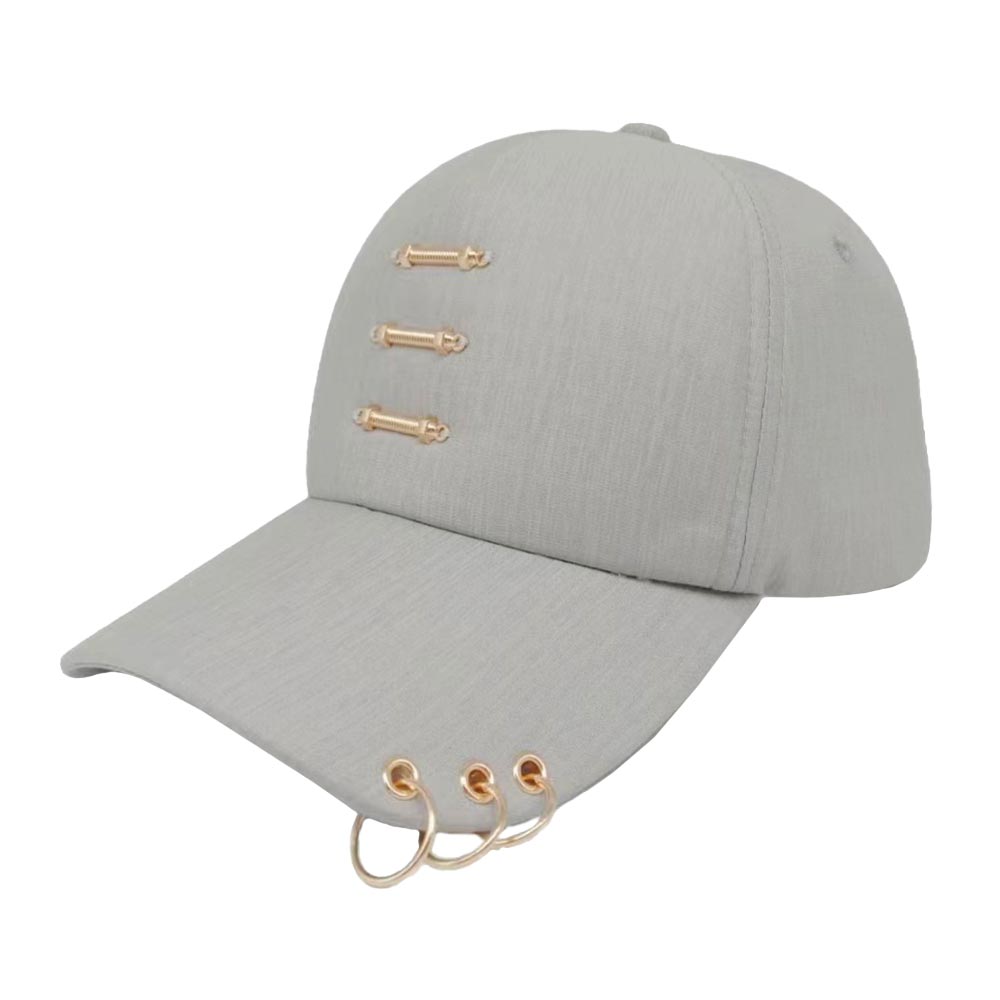 HATEGORY Metal Ring Pointed Baseball Cap