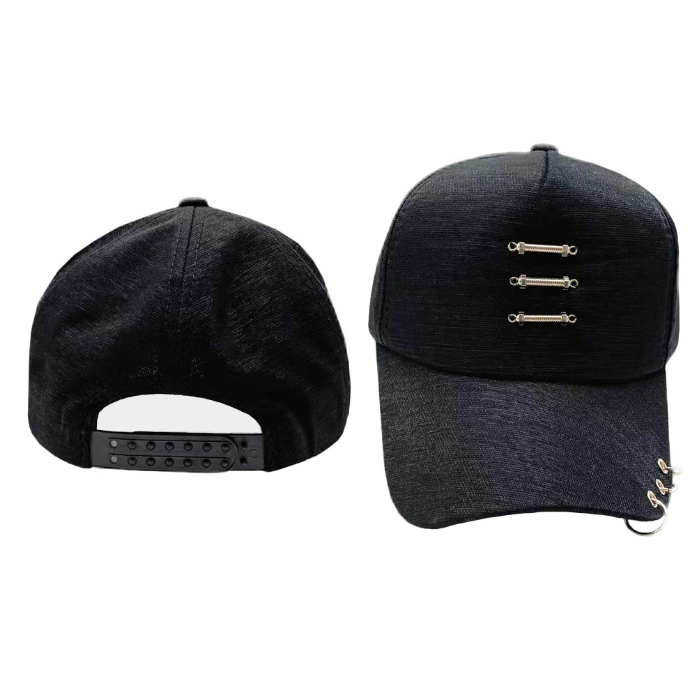 HATEGORY Metal Ring Pointed Baseball Cap