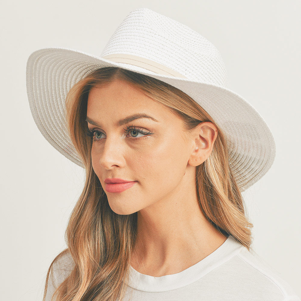 HATEGORY Beach Bum Sequin Message Straw Panama Sun Hat