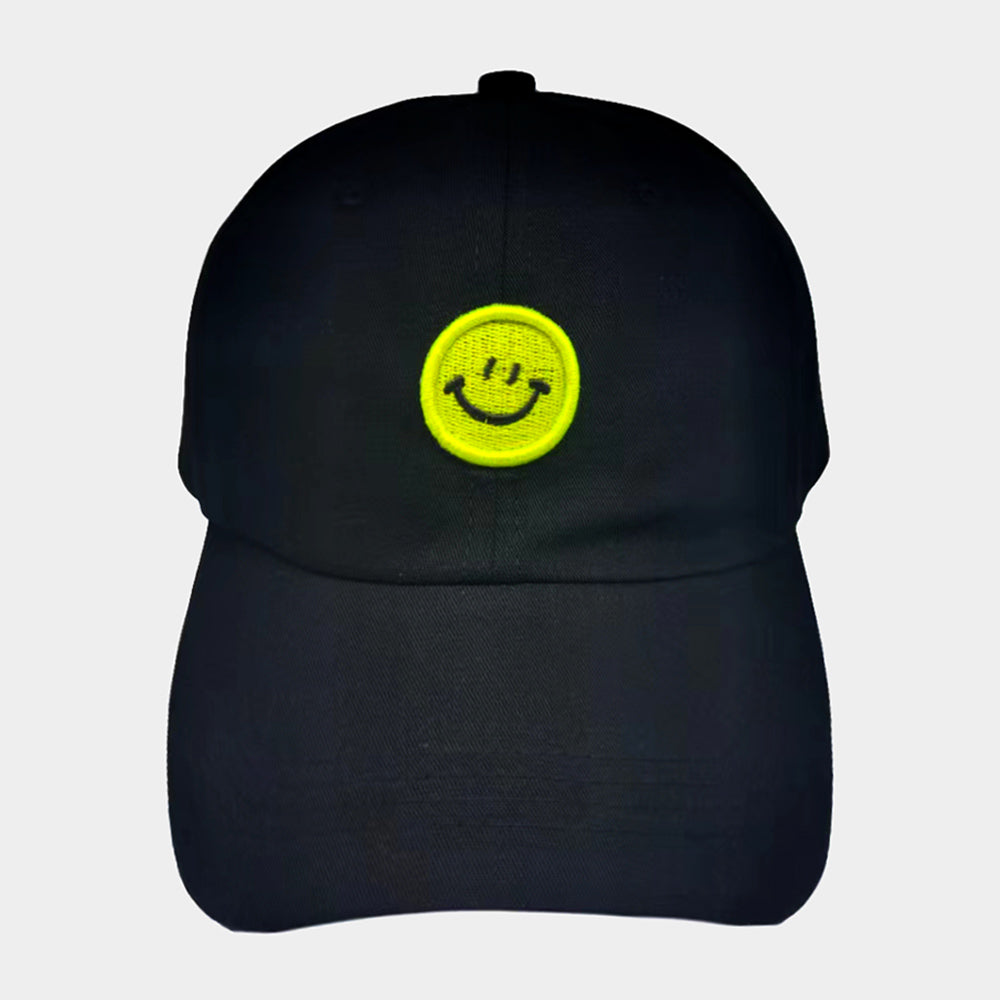 HATEGORY Smile Accented Solid Baseball Cap