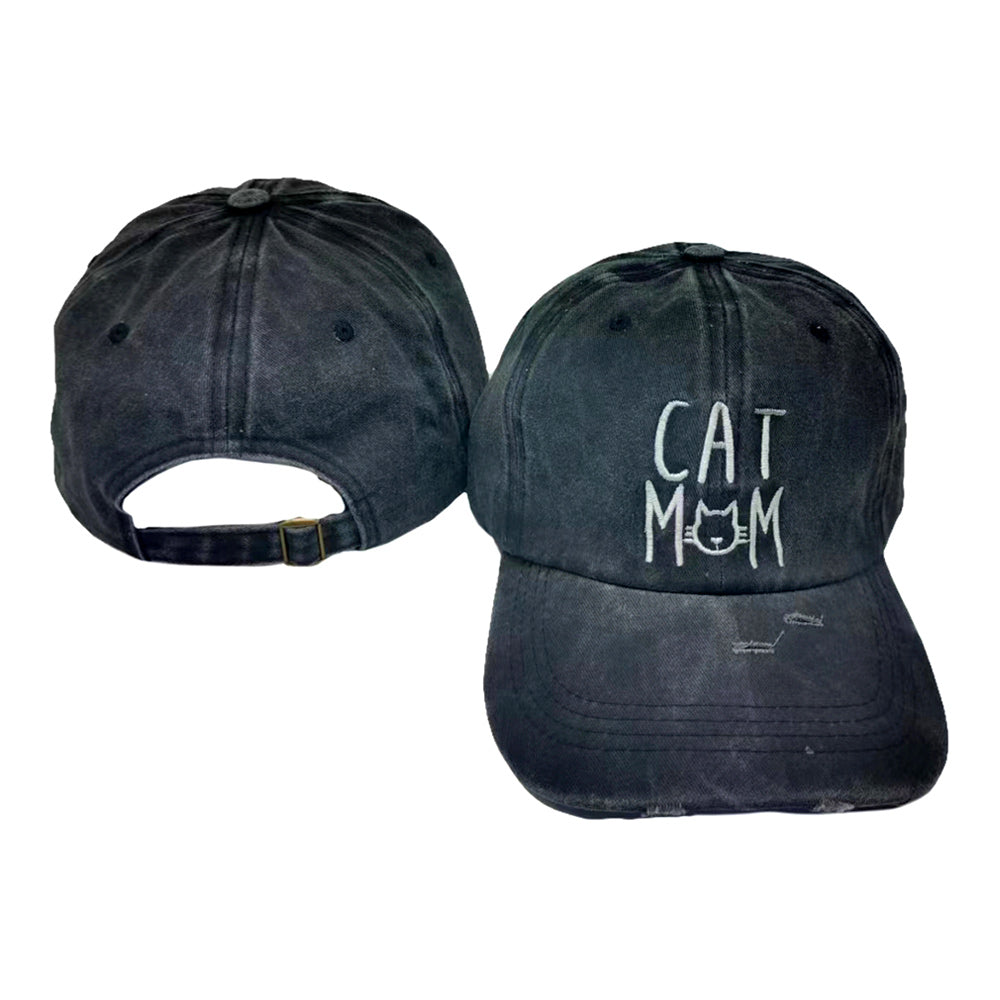 HATEGORY Cat Mom Message Baseball Cap