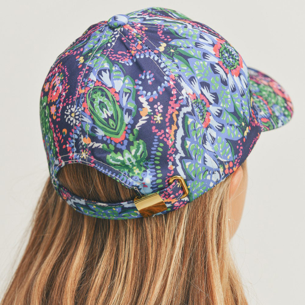 HATEGORY Floral Paisley Patterned Baseball Cap