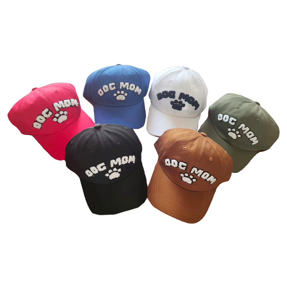 HATEGORY Dog Mom Message Paw Pointed Baseball Cap