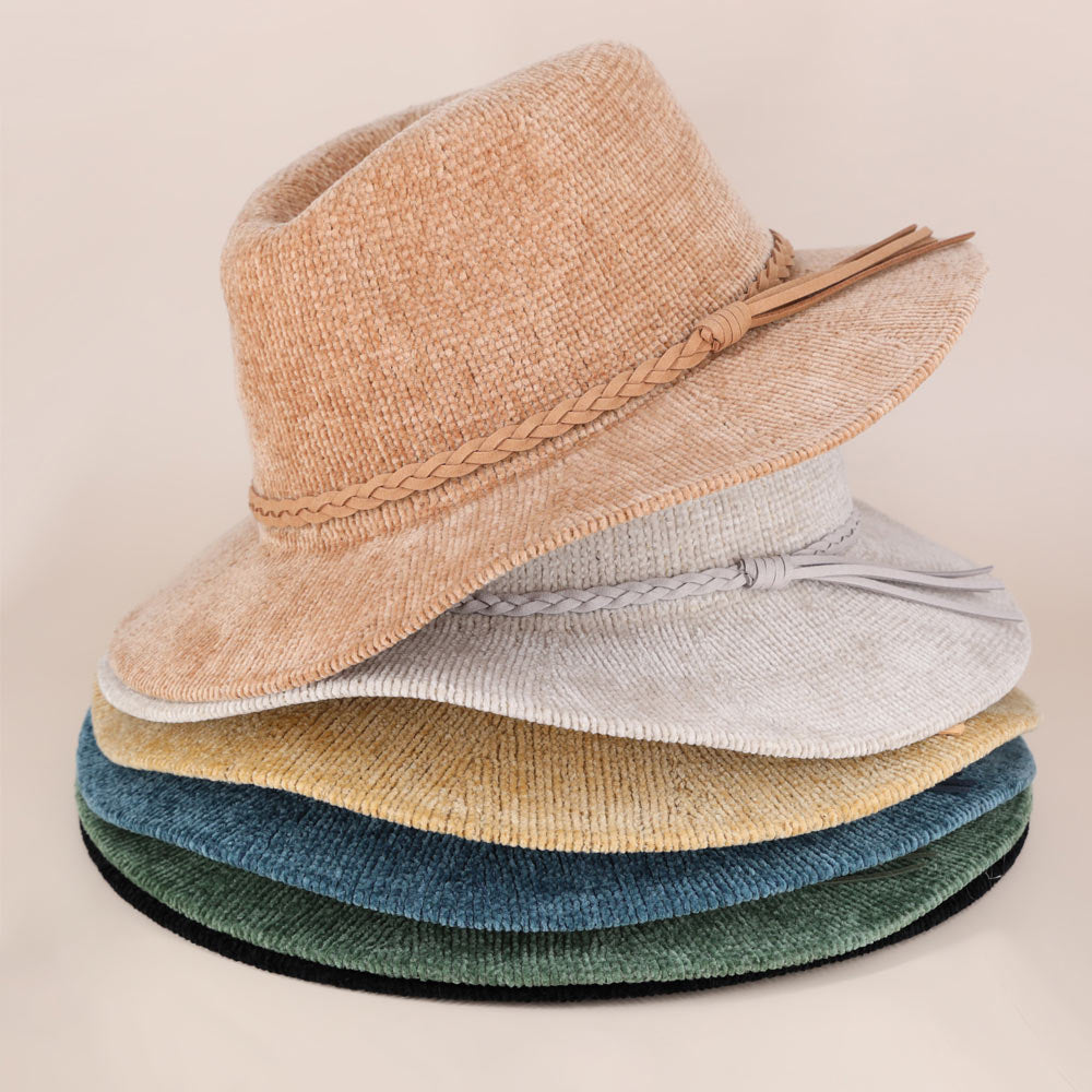 HATEGORY Solid Knit Panama Hat