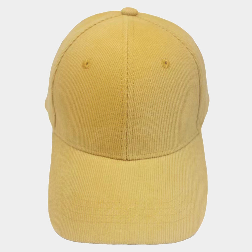 HATEGORY Solid Corduroy Baseball Cap