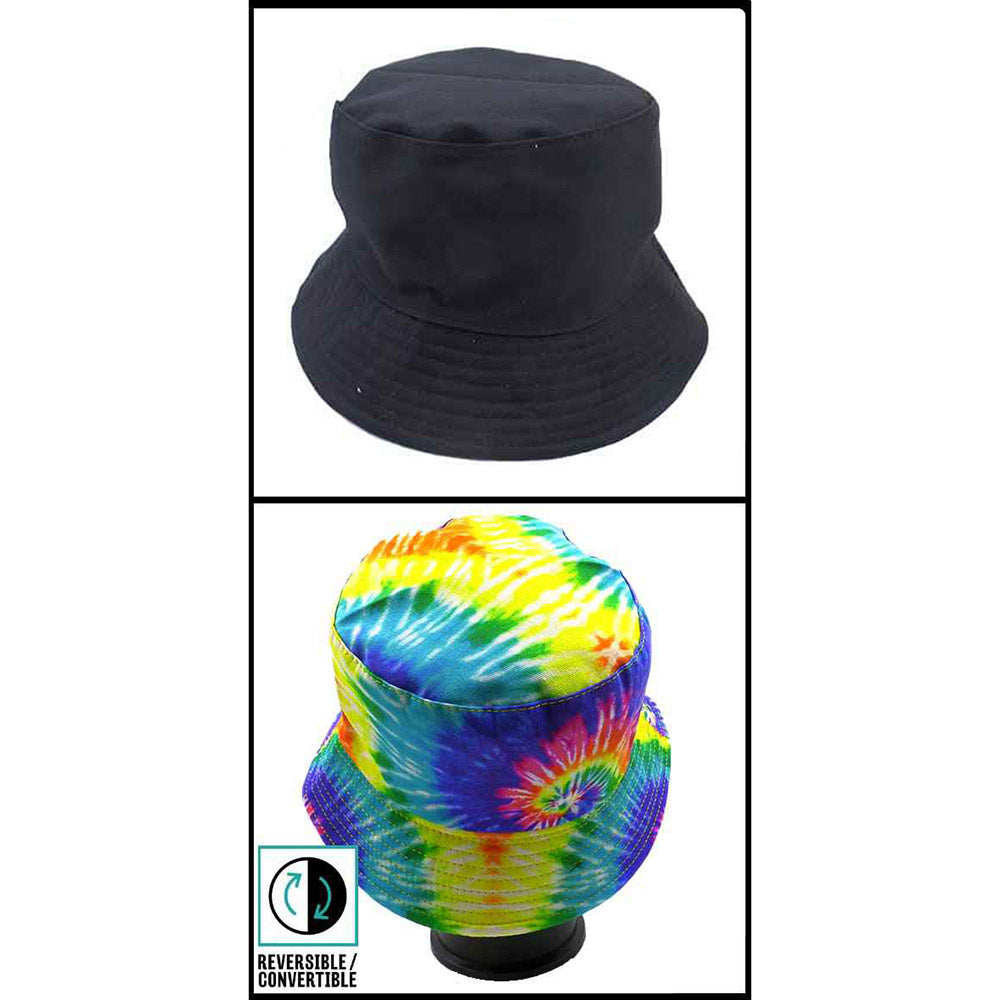 HATEGORY Reversible Tie Dye Print Bucket Hat