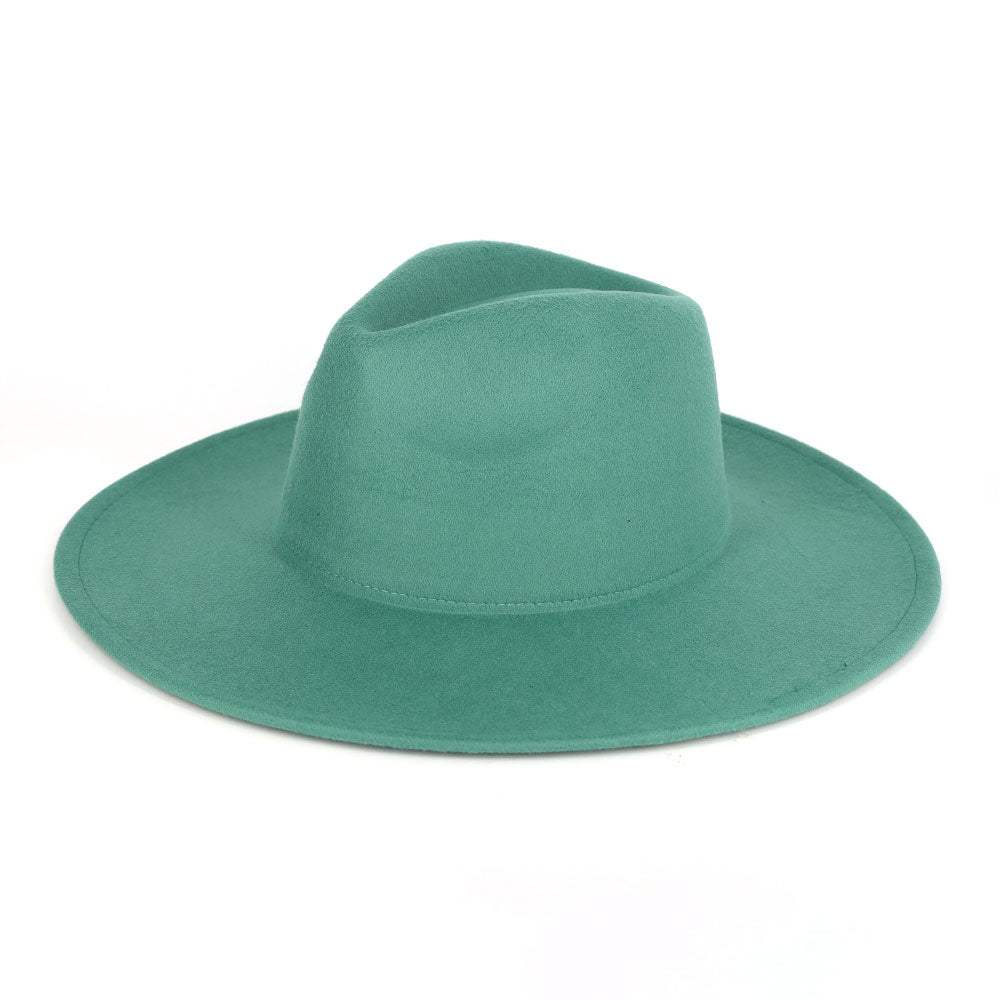 HATEGORY Solid Fedora Panama Hat