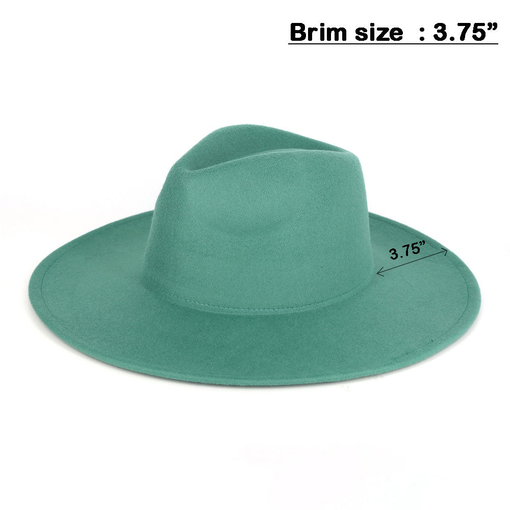 HATEGORY Solid Fedora Panama Hat