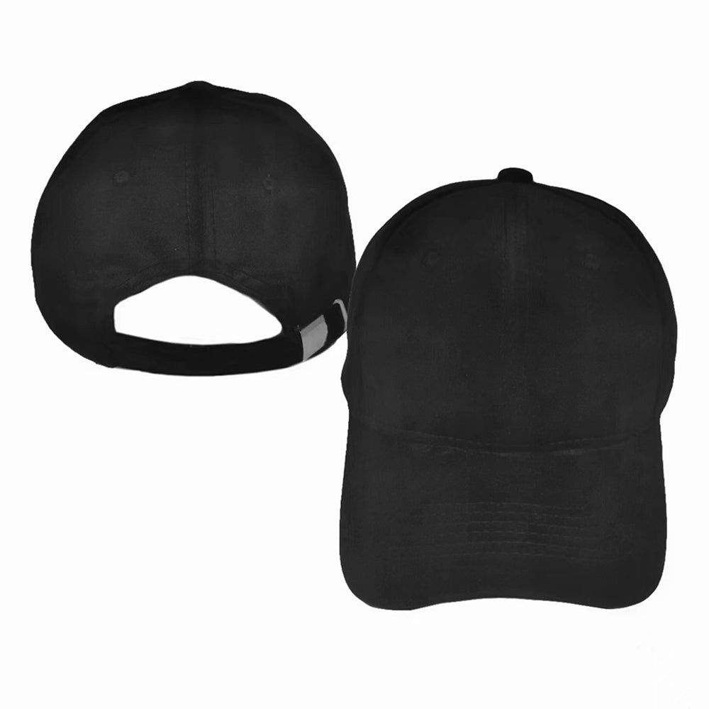HATEGORY Faux Suede Solid Baseball Cap