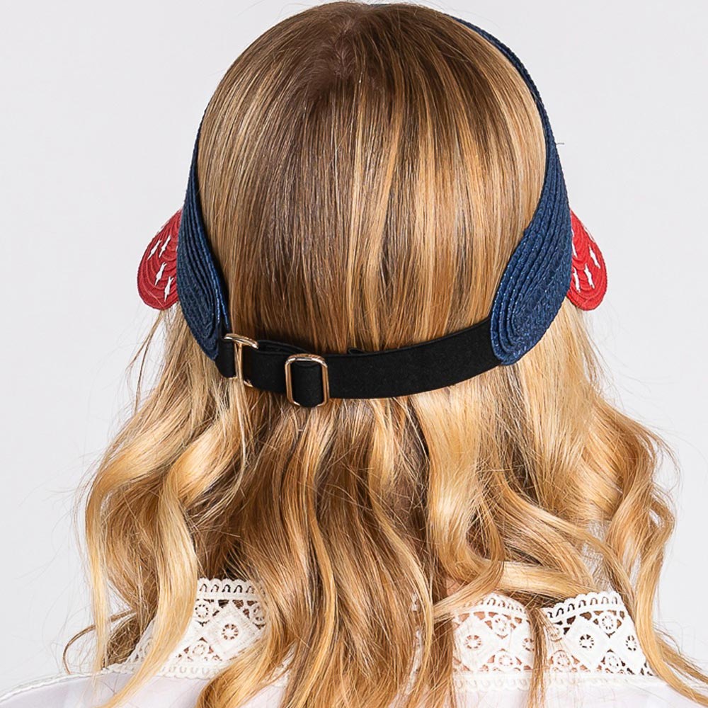 HATEGORY American Flag Roll Up Visor With Adjustable Elastic Band