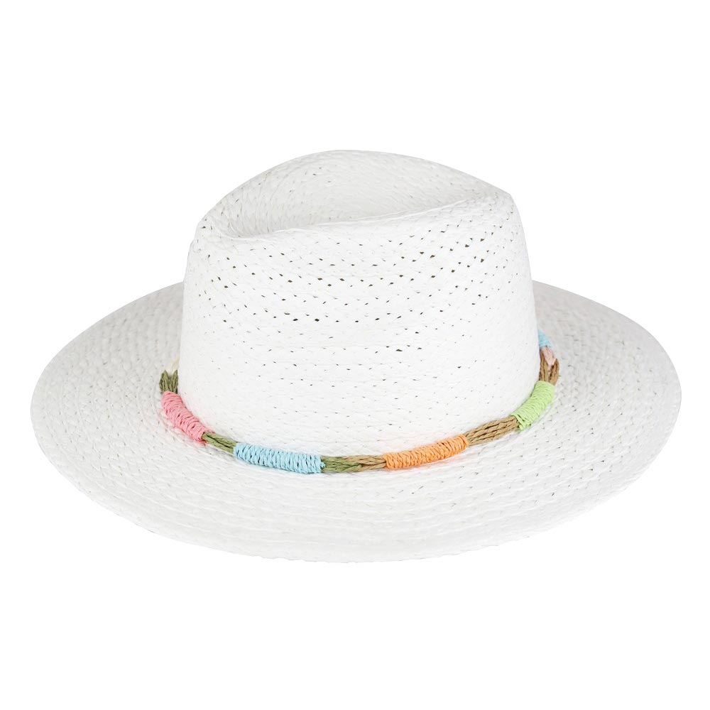 HATEGORY Multi Color Straw Band Straw Hat