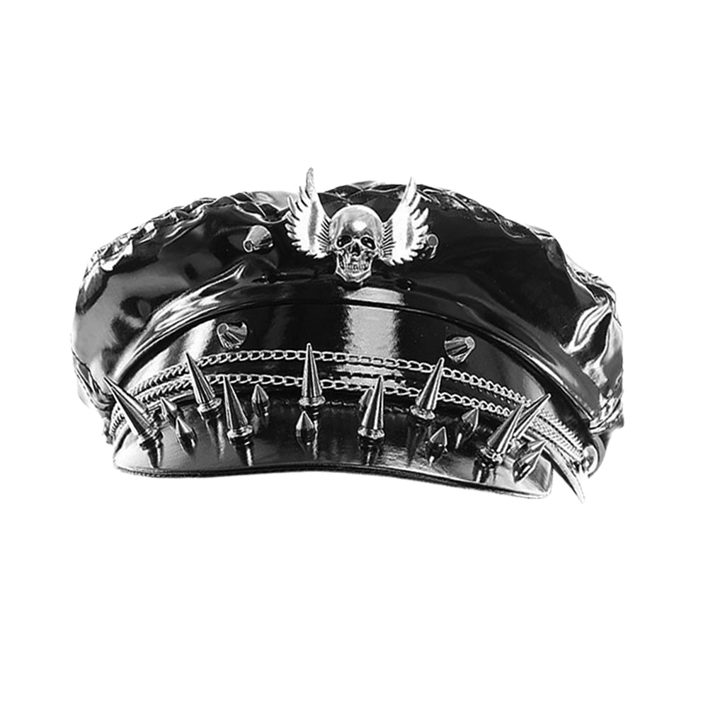 HATEGORY Skull Angel Wings Pointed Festival Steampunk Hat