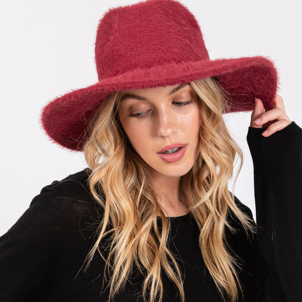 HATEGORY Fuzzy Fedora Hat
